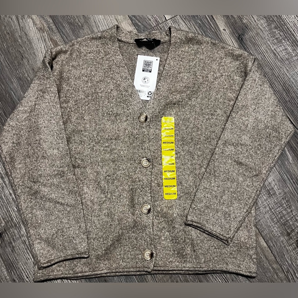 Tan Button-Up Cardigan